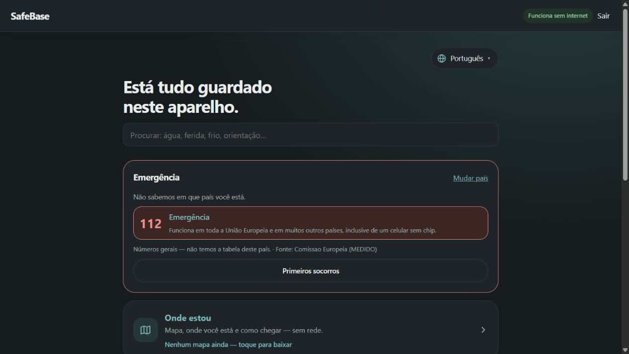 SafeBase: início e acesso aos recursos